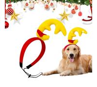 Salyeeluly Antler Headband for Dogs - Cartoon Dog Christmas Reindeer Antlers Headband | Soft Hoop Dog Pet Caps with Adjustable Elastic Band for Cats Puppies