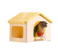 Salyeeluly Bird House for Cage | Retractable Small 3-sided Opening Pet Furniture with Pad - Bird Cage Hut - for Winter Aviary Breeding Sleeping Playing Perching Hiding Resting Keeping Feeding