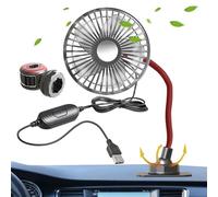 Salyeeluly Car Cooling Fan 3 Speeds Powerful,Car Fan for Driver - USB Powerful Air Circulation Cooler Gadgets, Portable for Backseat RV Truck Travel Outdoor Camping Seat