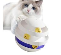 Salyeeluly Cat Puzzle Toys - 3 Layers Interactive Cat Toy | Exercising Cat Stimulation Toys, Funny Cat Track Toy for Training, Energy Consuming, Pets