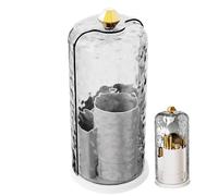Salyeeluly Concealed Toothbrush Holder | Makeup Brush Holder with Lid | 360° Rotating Bathroom Waterproof Dustproof Toothbrush Holders | Covered Toothbrush Holder for Bathroom Vanity