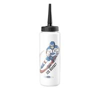 Salyeeluly Football Water Bottles Squeeze,1L Hockey Water Bottle with Long Straw | Ice Hockey Water Bottle Portable, Football Squirt Water Bottle for Boys