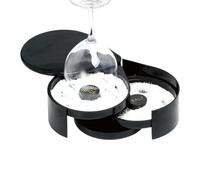 Salyeeluly Glass Rimmer - Black Margarita Salt Dish with 3 Tiers - Bartender Tools, Cocktail Rim Salter, Drink Rimmer Tray for Cocktails Margaritas Bloody Marys