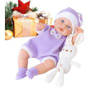 Salyeeluly Kids Doll,12 Inch Realistic Washable Full Body Toy with Bunny | Vivid Kids Dolls - for Family Girls Youth Teens Daughter Nursery Birthdays Christmas Valentine's Day Home Car