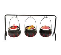 Salyeeluly Large Cauldron - Halloween Witch Candy Jars,Holiday Tableware Candy Bucket for Kitchen Patio Lawn Backyard Living Room Garden Outdoor Home Indoor Porch