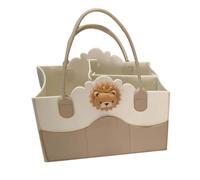 Salyeeluly Portable Diaper Bag with 8 Outer Pockets, Versatile Design for Various Scenarios, Beige