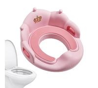 Salyeeluly Potty Training Seat for Toilet, Crown Shape Anti-Slip Toilet Seat Cushion Pad, Potty Training Toilet Ring Comfortable Padded Cushion Travel Potty Toilet Seat for Boys & Girls