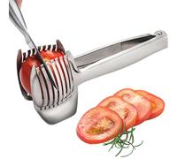 Salyeeluly Stainless Steel Tomato Slicer,Orange Slicer Cutter | Kiwi Slicer Fruit Splitter Multipurpose Handheld Tongs for Tomato Egg