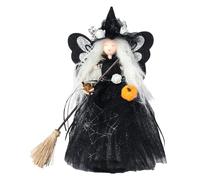 Salyeeluly Tree Topper for Halloween Tree - Black Witch Tree Topper - Tree Decorations, Halloween Witch Decor, Tree Toppers Collectible Figurines, Halloween Decorations