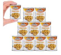 Salysol Pretzel Crisps 25g, 10 Pack - Crunchy Salted Pretzels in Mini Cans - Delicious, On-the-Go Travel Savoury Snacks for Adults & Kids - Pantry Item for Lunch Boxes, Picnics & Road Trips