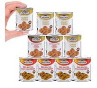 Salysol Roasted Giant Corn Mix, 10 Pack Mini Can Snack Variety - Includes 4 BBQ Salted 35g, 4 BBQ Giant Corn 30g, 2 Spicy Roasted 30g - Savoury Snack Selection with Bold Flavours