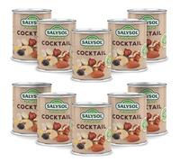 Salysol Snacks Natural Nuts Cocktail 10 x 50g Cans - Shelled Peanuts, Sultanas, Almonds with Skin, Walnuts, Cashews, Hazelnuts, and Sweet Dried Fruit - Gift Sets for Men and Women in Gift Box