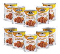 Salysol Snacks Nuts Honey and Salt Peanuts 10 x 50g Cans - Delicious Pure Natural Nuts with Honey and a Hint of Salt for Snacking, Meals, and Cooking - Gift Sets for Men and Women in Gift Box