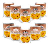 SALYSOL Snacks Spicy Coated Roasted Peanuts 10 x 50g Cans - Delicious Pure Natural Nuts for Snacking, Meals, Camping, or Cooking - Gift Sets for Men and Women in Gift Box