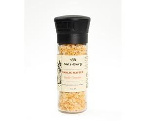 Salz-Berg Garlic Master - 100% Pure Garlic Granules, Bold & Aromatic Flavour, Glass Jar with Ceramic Grinder, Natural Seasoning for Pasta, Meat & Vegetables