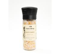 Salz-Berg Salty Garlic Seasoning for Meat, Pasta, Vegetables & Everyday Cooking, Sea Salt, Garlic, Gluten-Free, Glass Jar, Ceramic Grinder