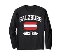 Salzburg Austria Osterreich Austrian Flag Souvenir Europe Long Sleeve T-Shirt