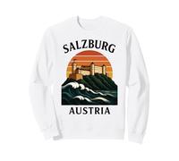 Salzburg Austria Retro Alpine Castle Travel Austrian Music Sweatshirt