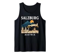 Salzburg Austria Retro Alpine Old Town Travel Austrian Music Tank Top