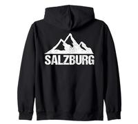 Salzburg Austria Travel Souvenir Design Austrian Mountain Zip Hoodie