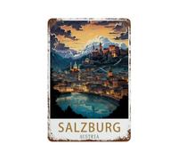 Salzburg Austria Vintage Metal Tin Sign