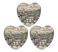 Salzburg Region Car Air Freshener, 3 Pcs Love form Hanging Air Freshener Cards, Long Lasting Fragrance Scented Cards for Car, Home, Office Black-style
