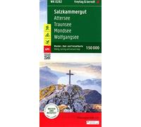 Salzkammergut, hiking, cycling and leisure map 1:50,000, freytag & berndt, WK 0282: Attersee - Traunsee - Mondsee - Wolfgangsee, mit Infoguide, GPX Tracks, wasserfest und reißfest