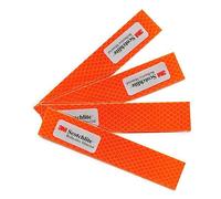 Salzmann Diamond Grade Hi-Vis Reflective Stickers | Waterproof All-Weather Outdoor Safety Sticker Decals | Pack of 4 | Yellow, Orange, Red or White | Made with 3M Reflective Material