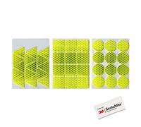 Salzmann Diamond Grade Hi-Vis Reflective Stickers | Waterproof All-Weather Outdoor Safety Sticker Decals | Yellow, Orange, Red or White | Made with 3M Reflective Material