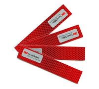 Salzmann Diamond Grade Hi-Vis Reflective Stickers | Waterproof All-Weather Outdoor Safety Sticker Decals | Pack of 4 | Yellow, Orange, Red or White | Made with 3M Reflective Material