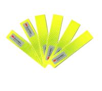 Salzmann Diamond Grade Hi-Vis Reflective Stickers | Waterproof All-Weather Outdoor Safety Sticker Decals | Pack of 6 | Yellow, Orange, Red or White | Made with 3M Reflective Material