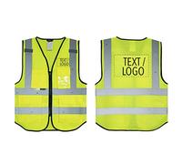 Salzmann High Visibility Vest with Print | 7 Colours & 5 Sizes | Unisex Hi Vis Reflective Vest | Made with 3M Reflective Material