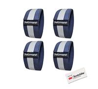 Salzmann Reflective Elastic Arm & Leg Bands | Adjustable Hi Vis | Pack of 4
