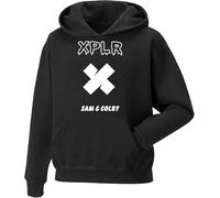 Sam and Colby XPLR Merch Hoodie Long Sleeve Sweatshirt Casual Pullover Hoodies Unisex Tops for Uk Mens/Women/Kids Hip Hop Casual Streetwear for Hip Hop Fans, Birthday Christmas Black