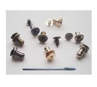 Sam Brown Button Screw Studs Round Rivets,Leather Craft Belt screwback Screw spot Nail with Install Hole Punch,Pack 41 Pieces