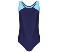 Sam Caan® Girl’s Swimsuit Muscleback One Piece Chlorine Resistant Navy/Turquoise
