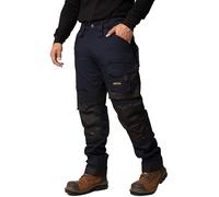 Sam Caan® Mens Work Trousers Multi Pockets Combat Cargo Pants Workwear Safety Trouser for Men Navy