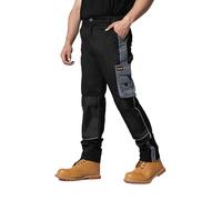 Sam Caan® Mens Work Trousers Workwear Safety Trouser Multi Function Pockets Cargo Working Pants for Men Black-Grey