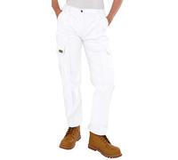 Sam Caan® Women Trouser Ladies Cargo Combat Work Trousers Multi Pockets Work Safety Painter Care Workers Warehouse Staff Cleaners & Office Professionals Pants White