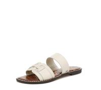 Sam Edelman Gabi Flat Slide Sandal Shoes for Women - Medium Fit Ivory UK 5