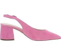Sam Edelman Petra Pink Confetti Pointed Toe Buckle Strap Slingback Pumps Shoes, Pink Confetti Suede, 5