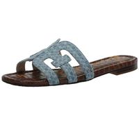 Sam Edelman Women's Bay Flat Sandal, Montrose Blue Denim, 6 UK
