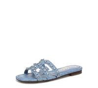 Sam Edelman Women's Bay Flat Sandal, Light Denim Blue Jewel, 6 UK