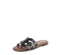 Sam Edelman Women's Bay Flat Slide Sandals, Black Leather, Medium Fit, UK 8