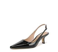 Sam Edelman Women's Bianka Sling Slingback Heels, Black Patent, Medium Fit, UK 7