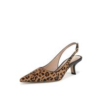 Sam Edelman Women's Bianka Sling Slingback Heels, Leopard Print Tan, Medium Fit, UK 3