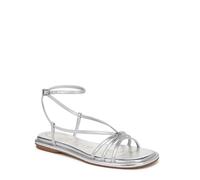 Sam Edelman Women's Circus NY Olana Flat Sandal in Silver | Size: 5