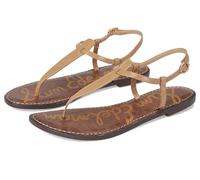 Sam Edelman Women's Gigi Flat Sandal, Almond Patent Leather, 6 Wide