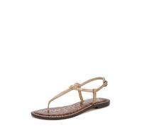 Sam Edelman Women's Gigi Flat Sandal, Almond Patent Leather, 7 UK