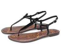 Sam Edelman Women's Gigi Flat Sandal, Black Leather, 7.5 Wide